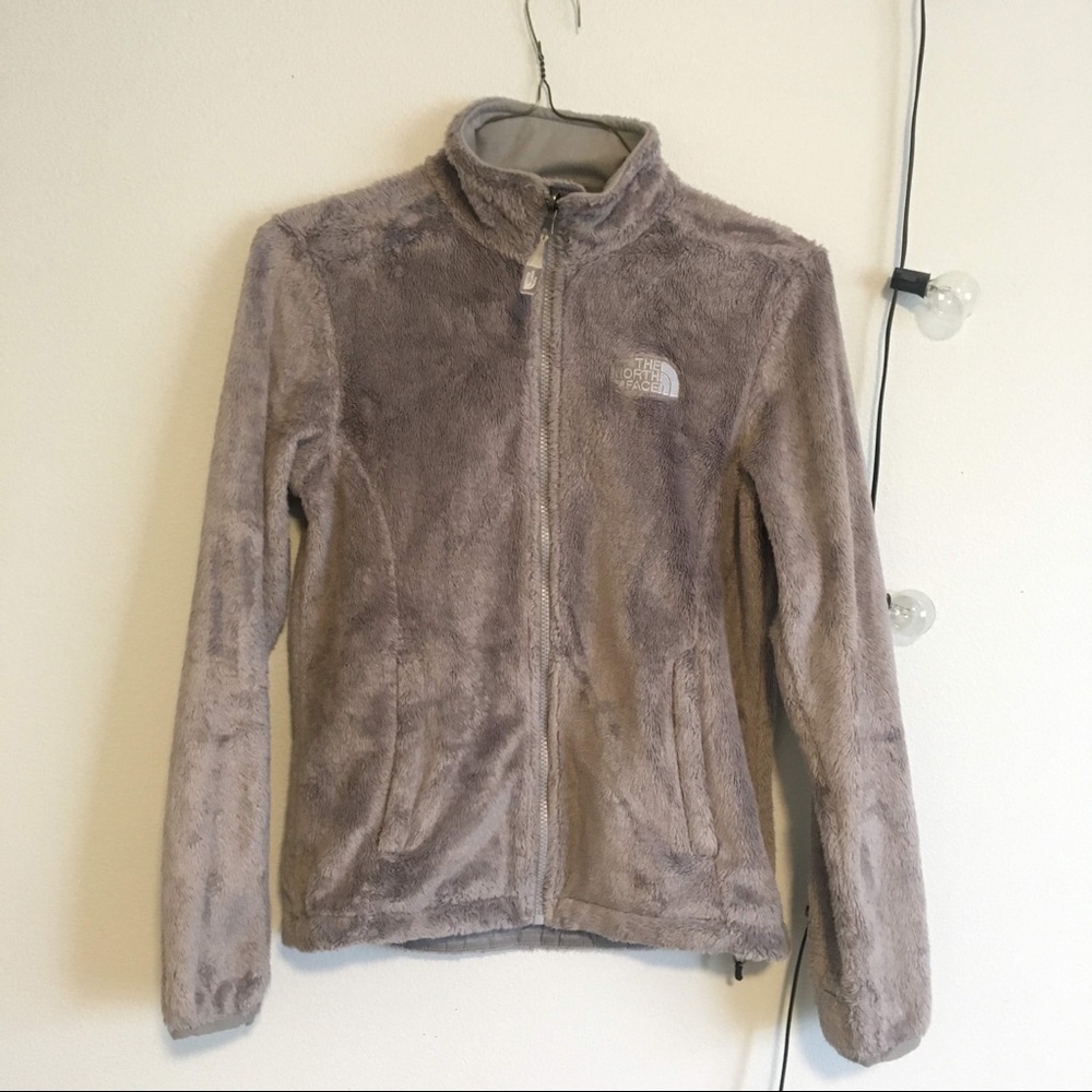 Fuzzy north face jacket